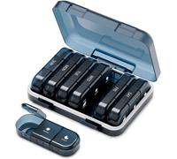 Pilulier Hebdomadaire 3 Fois Par Jour,Grand Pilulier 7 Jours,Pilulier Portable Étanche À L'humidité 21 Compartiments,Pilulier De Voyage Pour Vitamines,Compléments (Bleu).[O87]