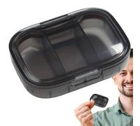 Pilulier hebdomadaire 3 fois par jour - Pilulier à 3 compartiments séparés, pilulier portable, pilulier de voyage, boîte à pilules esthétique, pilulier de voyage séparé à 3 compartiments