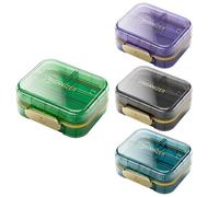 Pilulier hebdomadaire - 7 compartiments - Pilulier de voyage de grande capacité - Petit étui compact pour cartable, sac à dos, sac de voyage