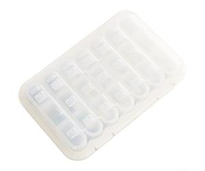 Pilulier hebdomadaire 7 jours avec 21 compartiments pour matin et soir - Grande boîte à médicaments portable pour vitamines et suppléments d'huile de poisson - Facile à ouvrir d'une main (B)