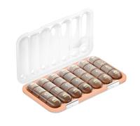 Pilulier hebdomadaire 7 jours, grand imprimé et adapté aux personnes âgées | Compartiment en plastique transparent, loquet facile à ouvrir | Sans BPA, matériau de qualité alimentaire, étui à