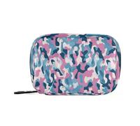 Pilulier hebdomadaire à fermeture éclair pour médicaments de voyage Bleu électrique Camouflage 7 jours