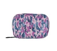 Pilulier hebdomadaire bleu denim camouflage fermeture éclair pour médicaments de voyage 7 jours