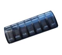 Pilulier hebdomadaire - Boîte à médicaments avec couvercle transparent - Portable et anti-poussière - Distributeur de supplément et paire de pilules