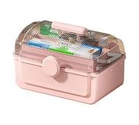 Pilulier hebdomadaire, boîte à pilules pratique, rangement compact pour médicaments, organisateur de pilules facile d'accès, organisateur de gestion de la santé, poignée portable pour la maison, la