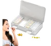 Pilulier hebdomadaire - Boîte de supplément de médicaments portable | Pilulier grand étui de voyage sept jours par semaine pour suppléments d'huile de poisson