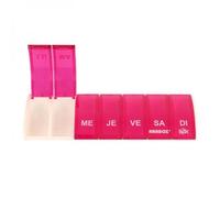 Pilulier Hebdomadaire - Box7 - 7 Cases - 1 Prise Par Jour - Rose - Anabox