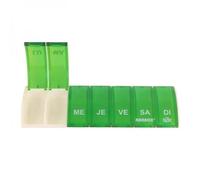 Pilulier Hebdomadaire - Box7 - 7 Cases - 1 Prise Par Jour - Vert - Anabox