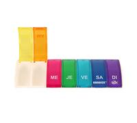 Pilulier Hebdomadaire | Box7 | 7 Cases | Large choix de couleurs | Anabox (Multicolore)
