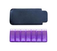 Pilulier Hebdomadaire Box7 7 Jours 1 Case Par Jour Violet Avec Étui Anabox