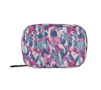 Pilulier hebdomadaire camouflage à fermeture éclair pour médicaments de voyage 7 jours Bleu denim