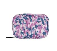Pilulier hebdomadaire camouflage à fermeture éclair pour médicaments de voyage 7 jours Bleu denim