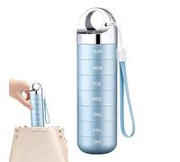 Pilulier hebdomadaire - Conteneur de suppléments en métal | Étui à médicaments portable avec couvercle sécurisé, design de voyage compact, résistant à l'humidité pour les adultes