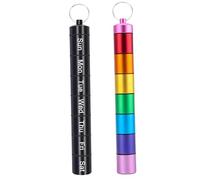 Pilulier hebdomadaire détachable en métal, paquet de 2, 7 compartiments étanches avec porte-clés pour le stockage de médicaments portable en voyage quotidien