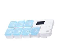 Pilulier hebdomadaire - Distributeur de pilules, étui portable, 17,2 x 7,3 x 2,5 cm, rangement multi-compartiments à piles, pour la maison, l'école, les voyages en plein air, le camping