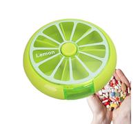 Pilulier hebdomadaire - Distributeur de pilules portable à 7 compartiments, boîte de rangement de médicaments de voyage, étui compact | Support de tablette résistant à l'humidité pour la planification