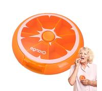 Pilulier hebdomadaire - Distributeur de pilules rond 7 jours, facile à ouvrir, boîte distributrice de pilules, boîte distributrice de pilules, boîte de rangement avec 7 compartiments pour pilules