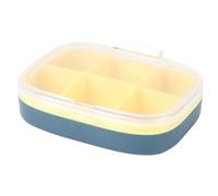 Pilulier Hebdomadaire en Plastique Bleu, Grand Format, Portable pour Voyage | Boîte à Pilules à Sept Compartiments, Rangement Sûr, Pratique à Transporter, Usage Quotidien