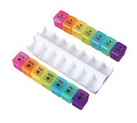 Pilulier hebdomadaire | Étui de supplément anti-humidité | avec 14 compartiments détachables pilulier de nuit et de jour - pour les personnes âgées, hommes et femmes, sac à main, poche, réfrigérateur