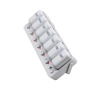 Pilulier hebdomadaire - Gestion des médicaments - 20 x 7,6 x 4,1 cm - Organiseur de médicaments hebdomadaire - Adapté aux voyages - Pour un domestique dans le sac de