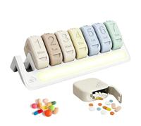 Pilulier Hebdomadaire Grande Capacité Silicone Portable Antidérapant | Pilulier de Pour la Maison, Sorties Quotidiennes, et Déplacements d'Affaires, Table à Manger