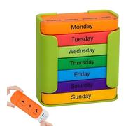 Pilulier hebdomadaire - Organiseur de rangement pour 7 jours, quatre emplacements par jour, design compact et portable, fermeture durable | Fournitures médicales à domicile, support de supplément de