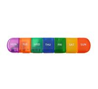 Pilulier hebdomadaire - Pilulier de voyage compact - Porte-vitamines sûr avec design à clipser | Rangement pratique des compléments alimentaires pour médicaments, Fisc