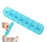 Pilulier hebdomadaire portable de voyage petit support | Boîte de rangement pour pilules quotidiennes pour supplément d'huile de poisson, maison, école, camping, randonnée