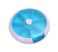 Pilulier hebdomadaire rond - Distributeur de pilules hebdomadaire portable | Bon accessoire de rangement hermétique avec design transparent, pilulier hebdomadaire pour bonbons, pilules et autres