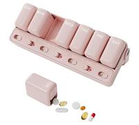 Pilulier hebdomadaire, support de supplément quotidien, design portable, fermeture sécurisée, taille compacte, accès facile, construction légère, parfait pour les , les hommes, les femmes, le