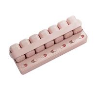 Pilulier hebdomadaire, support de suppléments, distributeur de rangement, boîte de voyage portable pour femmes, hommes, travail, école, intérieur, extérieur, sac à main, huile de poisson