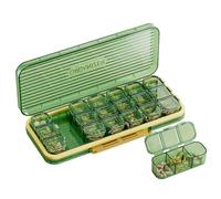 Pilulier Hebdomadaire (Vert) 3 Fois Par Jour 7 Jours Pilulier Grand Format Pour Médicaments Quotidiens