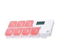 Pilulier intelligent - 17,2 x 7,3 x 2,5 cm - ABS PP - 7 jours - Boîte de rangement hebdomadaire à piles - Distributeur de médicaments portable pour la maison et les voyages