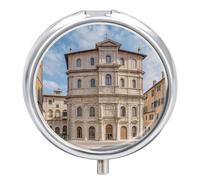 Pilulier italien de petite ville étanche et portable en métal résistant à l'humidité avec 3 compartiments