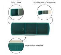 Pilulier Journalier 3 Cases Bleu Canard Anabox