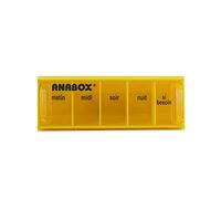 Pilulier Journalier | 5 Cases | Jaune | Anabox