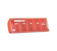 Pilulier Journalier 5 Cases Rouge Anabox