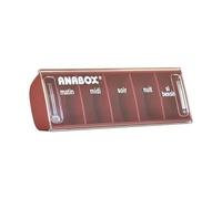 Pilulier Journalier 5 Cases Rouge Bordeaux Anabox