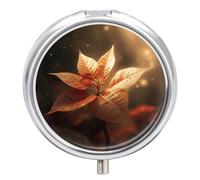 Pilulier lumineux pour plantes - Joli étui rond portable pour médicaments et vitamines - Organiseur pour sac à main