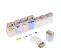 Pilulier magnétique pour réfrigérateur, pilulier de voyage avec clip arrière, pilulier à prise quotidienne, distributeur de médicaments magnétique, pilulier magnétique amovible pour vitamines et compl
