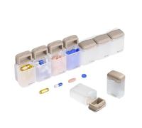 Pilulier magnétique pour réfrigérateur, pilulier de voyage avec clip arrière, pilulier à prise quotidienne, distributeur de médicaments magnétique, pilulier magnétique amovible pour vitamines et compl