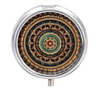 Pilulier mandala à 3 compartiments - Étanche - Pour poche ou sac à main - Mini médicament - Porte-vitamines