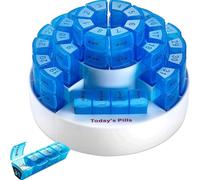 Pilulier Mensuel 31 Jours, Boîte Médicaments 1 Mois, Grand Format Organiseur Pilule avec Piluliers Journalier Portable pour Voyage, Pilulier Mensuel Matin Midi Soir, avec Plateau de Rangement
