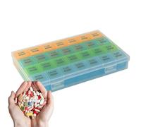 Pilulier mensuel | Boîte à médicaments, planificateur de pilules, résistant à la poussière, récipient à médicaments, organiseur personnel pour suppléments