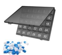 Pilulier mensuel - Design pop-up innovant, pilulier 30 jours, grande boîte à compartiments | Compartiments pour suppléments, médicaments, pilules mensuelles de voyage 3 fois par jour, Grèce