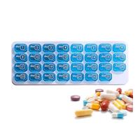 Pilulier mensuel | Étui de rangement de médicaments de 31 jours | Conteneur de rangement pour comprimés et suppléments | Organiseur de médicaments portable pour personnes âgées, adultes