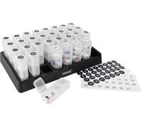 Pilulier Mensuel Français 31 Jours 3 Compartiments,Boite Medicaments,Matin Midi Soir,Organiseur Pilule,Journalier
