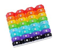 Pilulier mensuel - Organiseur de tablette | Boîte de rangement pour médicaments avec 32 compartiments | Pilulier mensuel de 31 jours | Boîte à médicaments portable pour médicaments quotidiens, huiles
