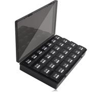 Pilulier Mensuel Pour 28 Jours,Organiseur De Tablette De Voyage,Pilulier Pour 4 Semaines Et Un Mois Avec Récipient Anti-Poussière Pour Vitamines,Huile De Foie De Morue,Suppléments Et