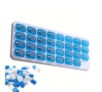 Pilulier Mensuel - Rangement Portable Médicaments - Boîte De Rangement Compléments - Pour Seniors Voyageurs Aidants Routine Quotidienne Voyage Maison Bureau Gym Camping Vacances Voyage